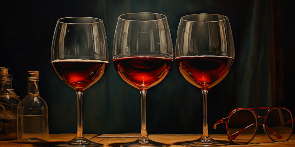 Glasses of non-alcoholic wines